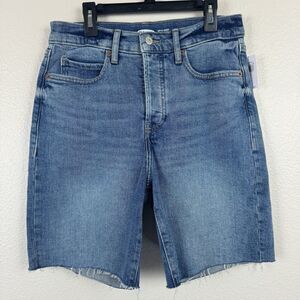 NWT Old Navy Sky Hi Shorts Denim Cut Off Bermudas Extra High Rise Blue Jean 6